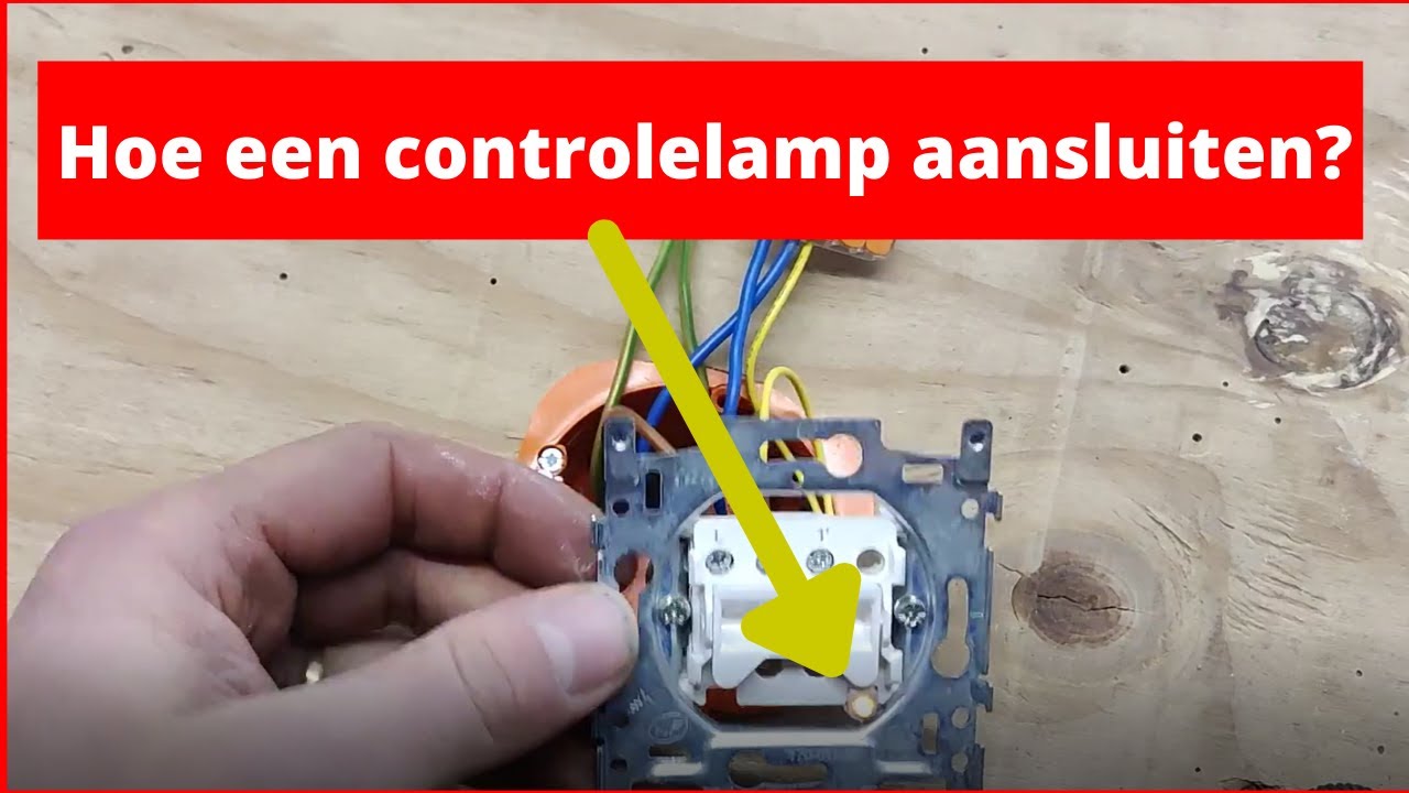 Hoe een controlelamp aansluiten op een schakelaar?