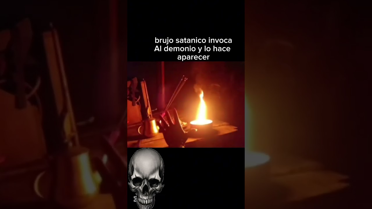 brujo satanico invocaAl demonio y lo hace aparecer #entidad #demonio #inframundo #brujo #miedo