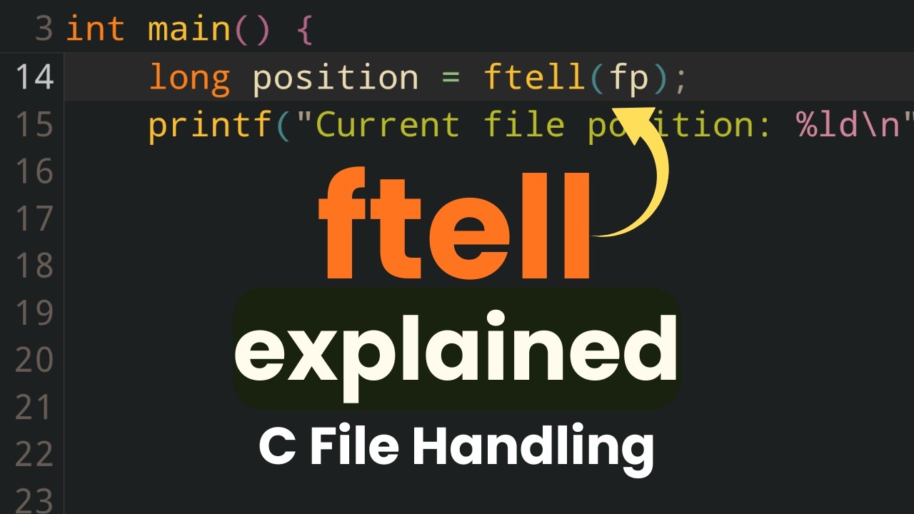 Функция ftell в C | Индикатор позиции в файле: объяснение на примере