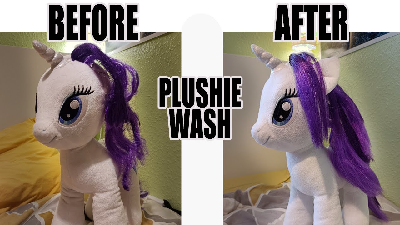 WASHING AND CLEANING A PLUSHIE | Build a Bear | My Little Pony | Fixing Plushie Hair