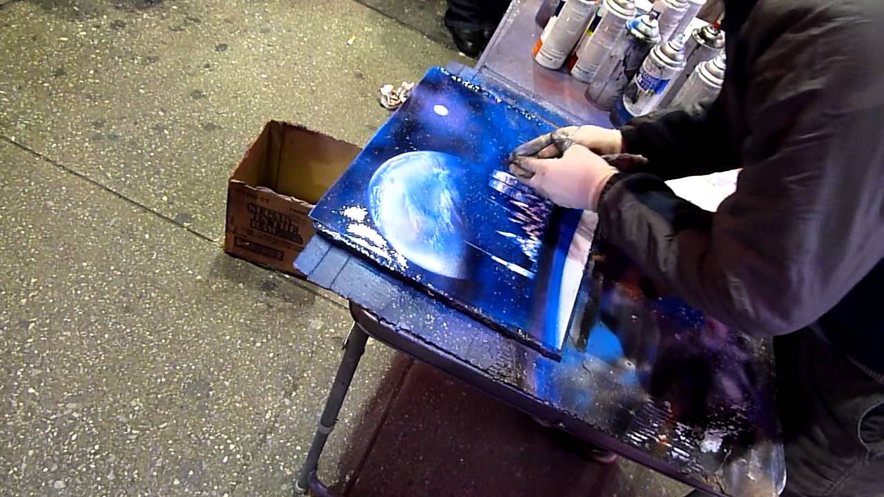 New York City Times Square Spray Paint Art : January 2012