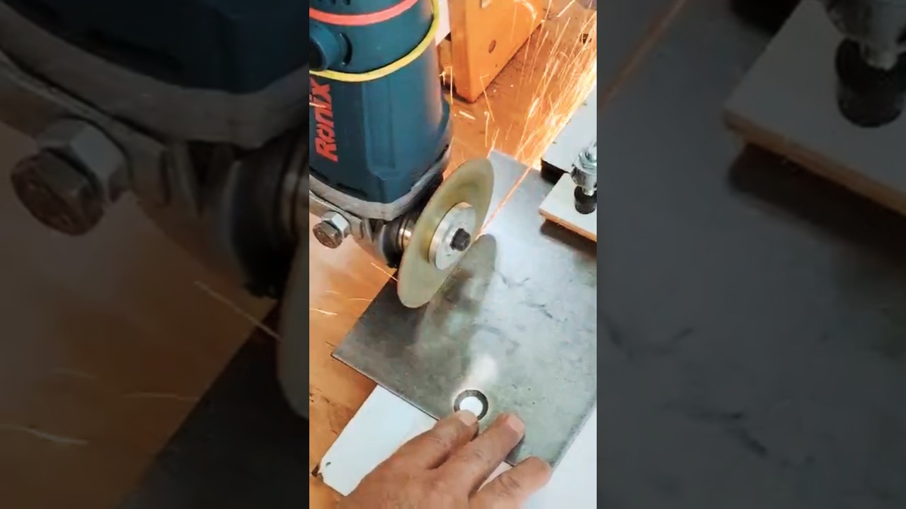 Cheap but Powerful !  Homemade  DIY Angle Grinder Cutting Machine 🔥