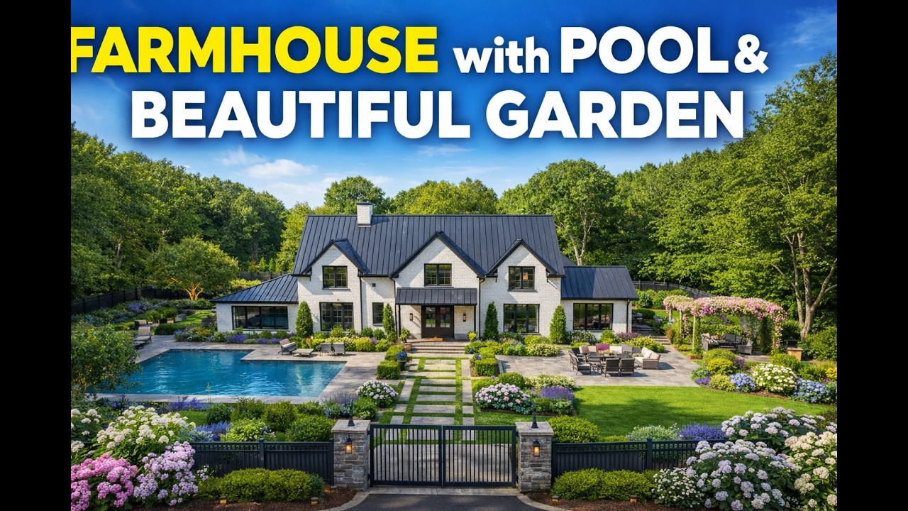 Beautiful Dream House with Pool and Garden | Modern Farmhouse Design Tour
