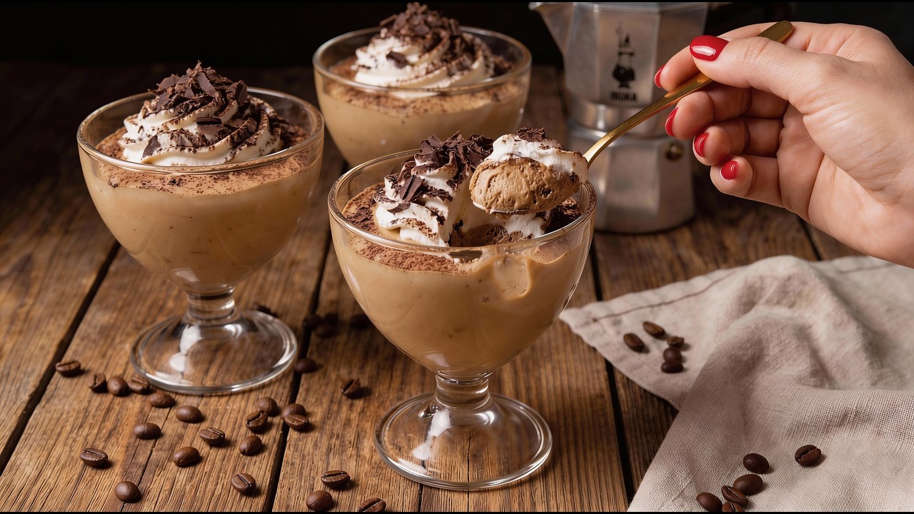 Creamy Coffee Mousse in 5 Minutes | No Baking Required!