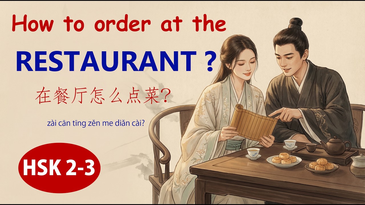 HSK 2-3 | Chinese podcast | How to order at the restaurant ?