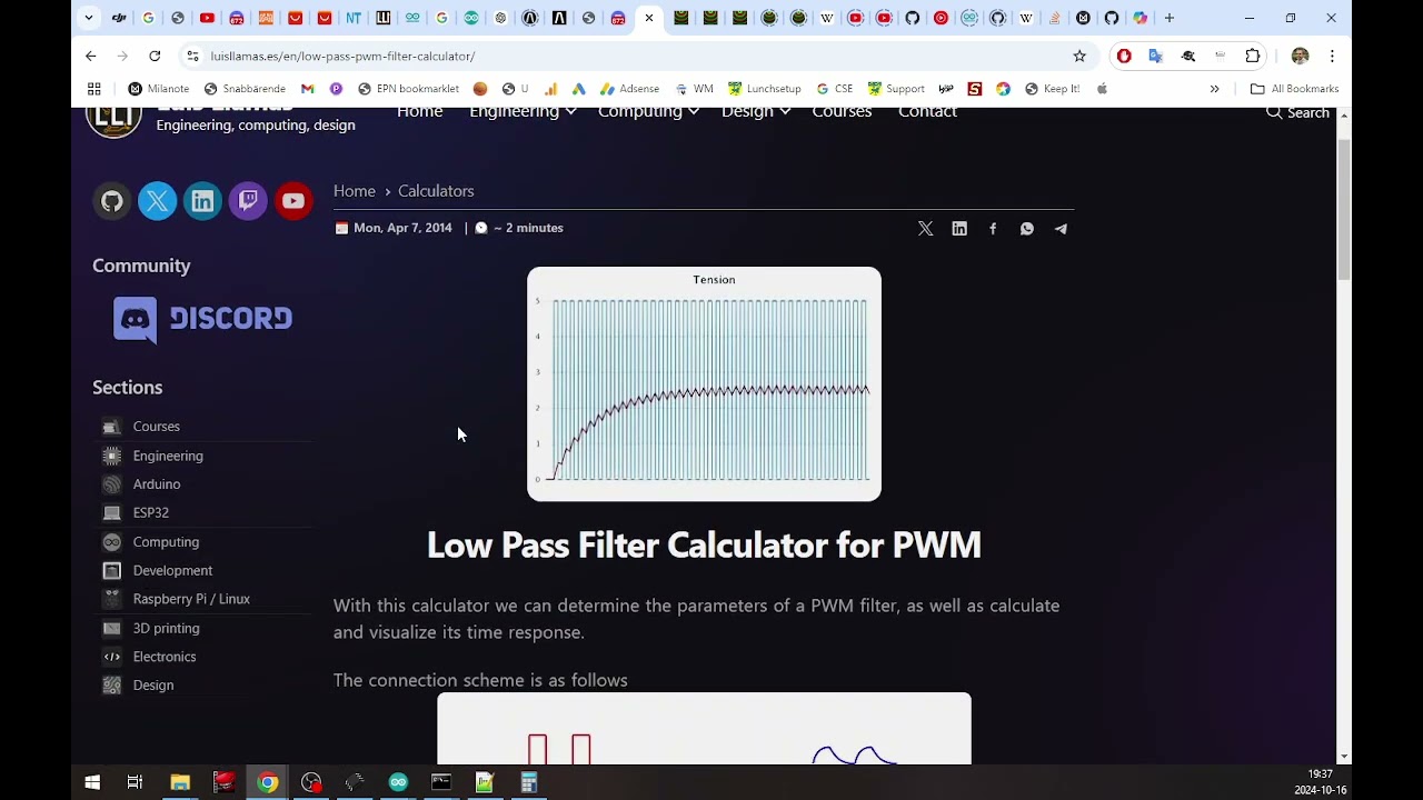 Low Pass RC-filters, from digital to analog conversion - How Dual PWM works part 3