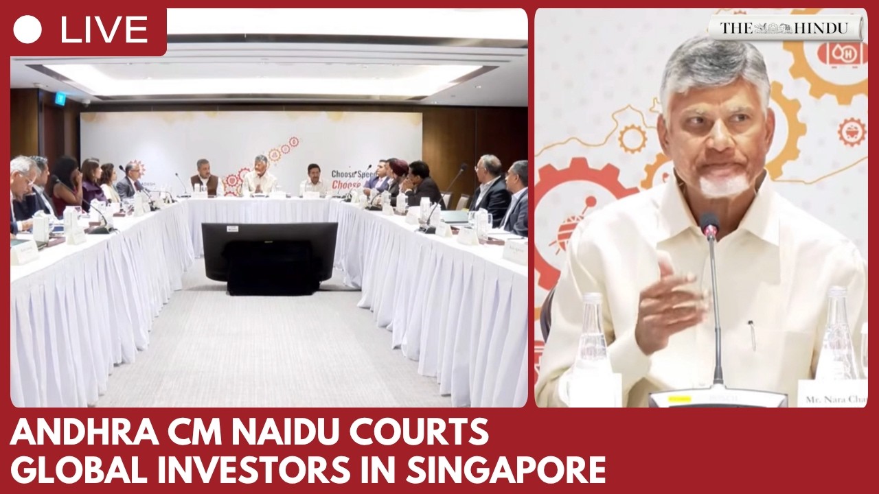 Andhra Pradesh CM Chandrababu Naidu pitches innovation hubs at Singapore round table