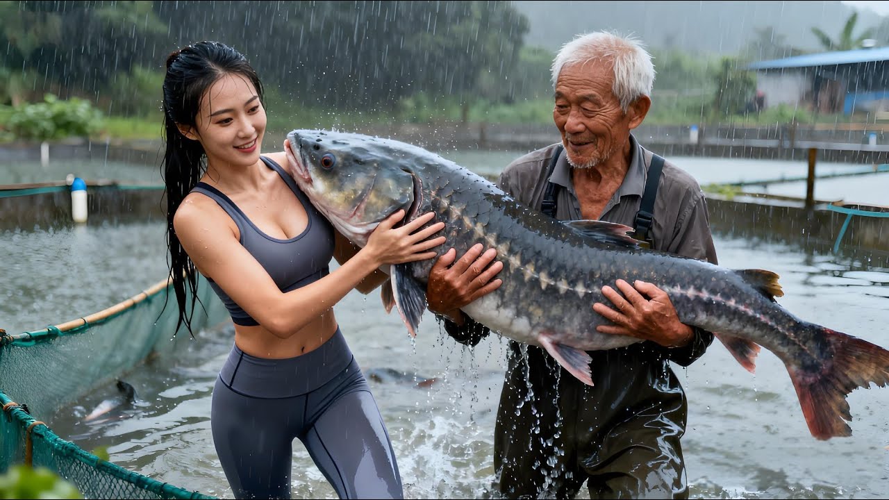 美女花50萬包魚池抓魚，本以為血虧，結果最後一網驚呆了所有人！#釣魚 #搞笑 #娜小娜愛釣魚