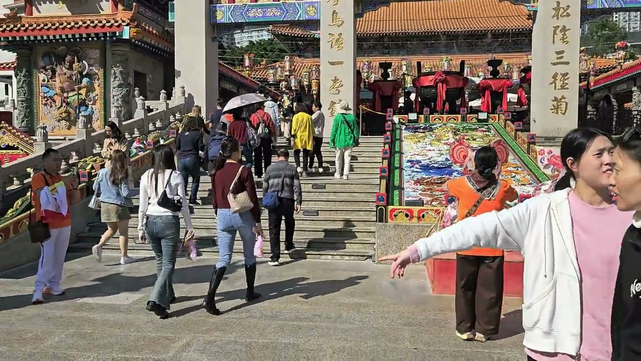 Hong Kong Walking Tour | Wong Tai Sin Temple | 4K HDR
