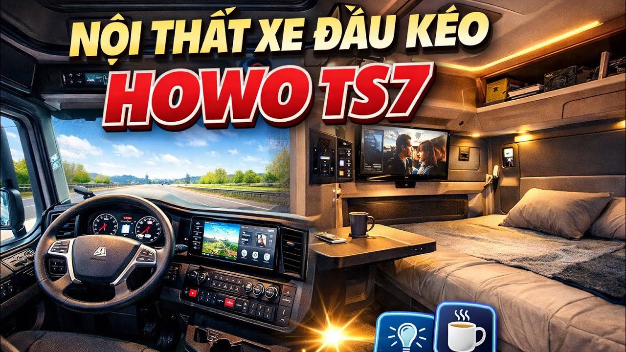  Khám Phá Nội Thất HOWO TS7 2026 | Máy Weichai Mạnh Mẽ – Đẹp Hơn Cả Mong Đợi