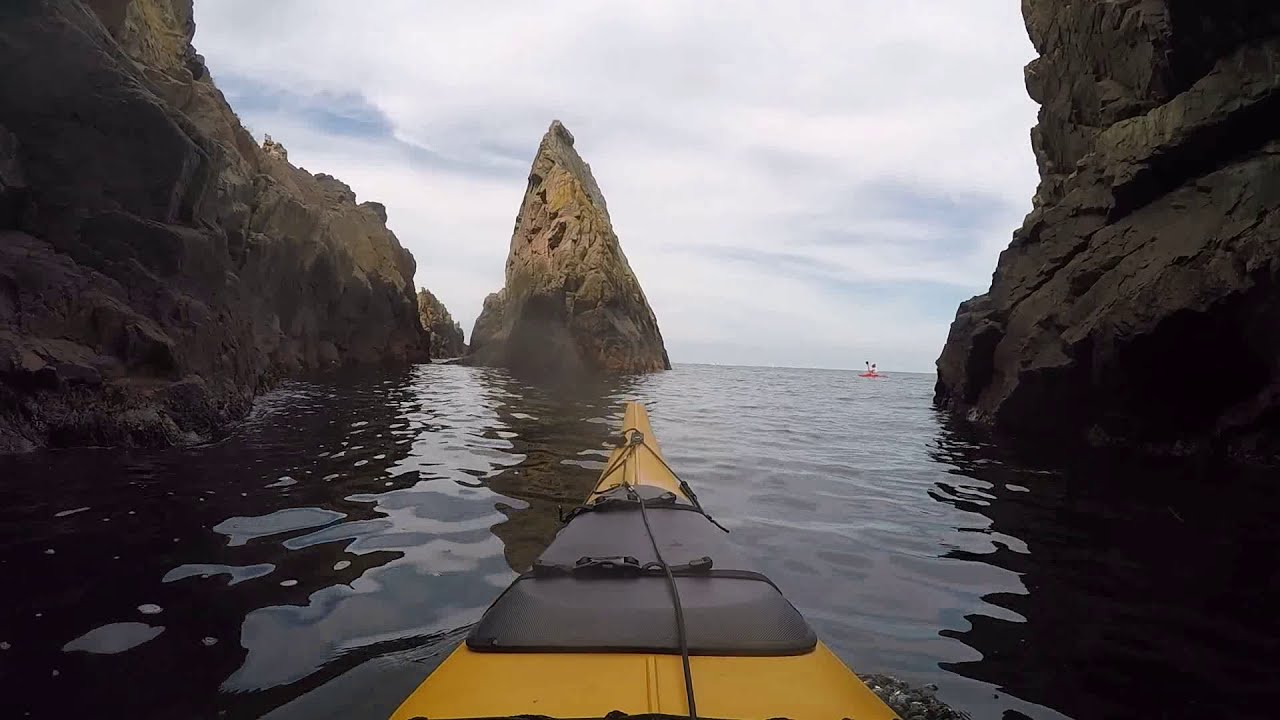 Kullaberg kayaking - Kajakpaddling. Harbour porpoise, Tumlare, Kullens fyr, Paradishamn, Nimis.