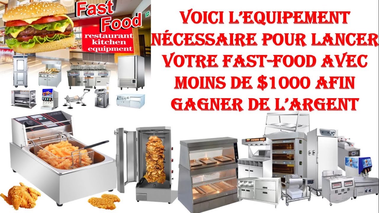 L'équipement nécessaire pour lancer un fast Food en Afrique