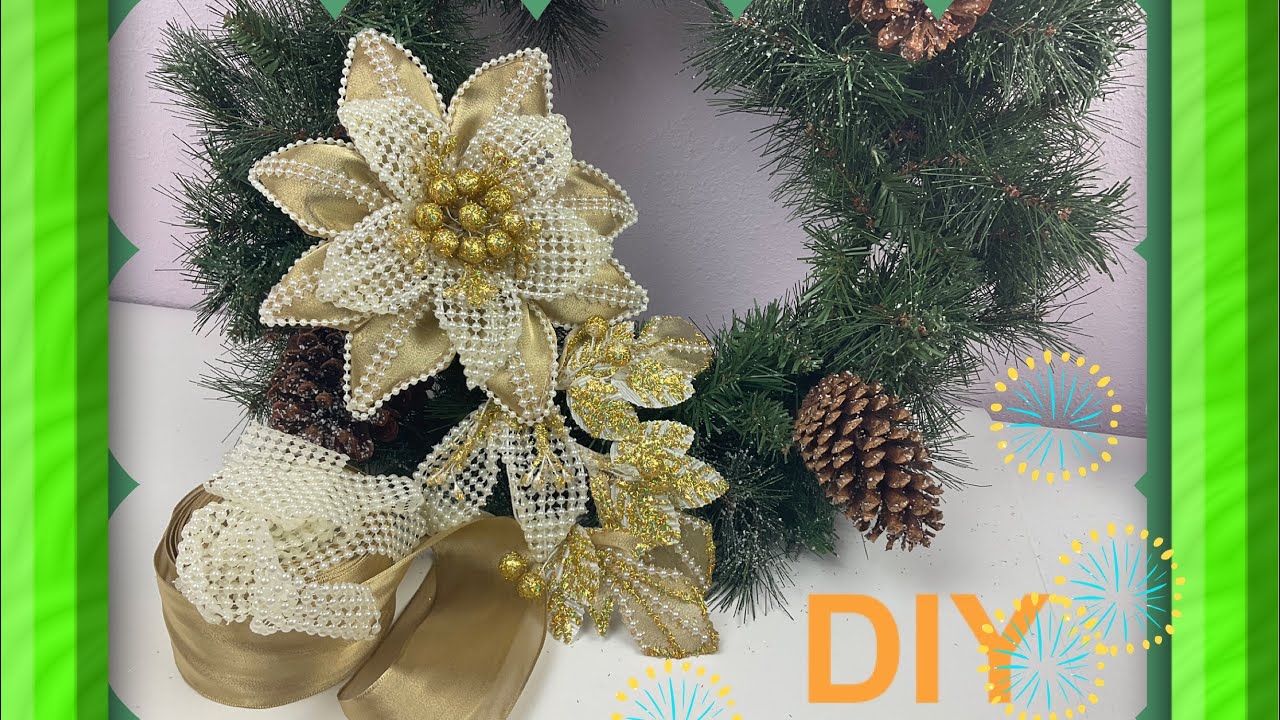 Этот Новогодний цветок смотрится очень богато. Новые идеи./Christmas flowers “DIY”