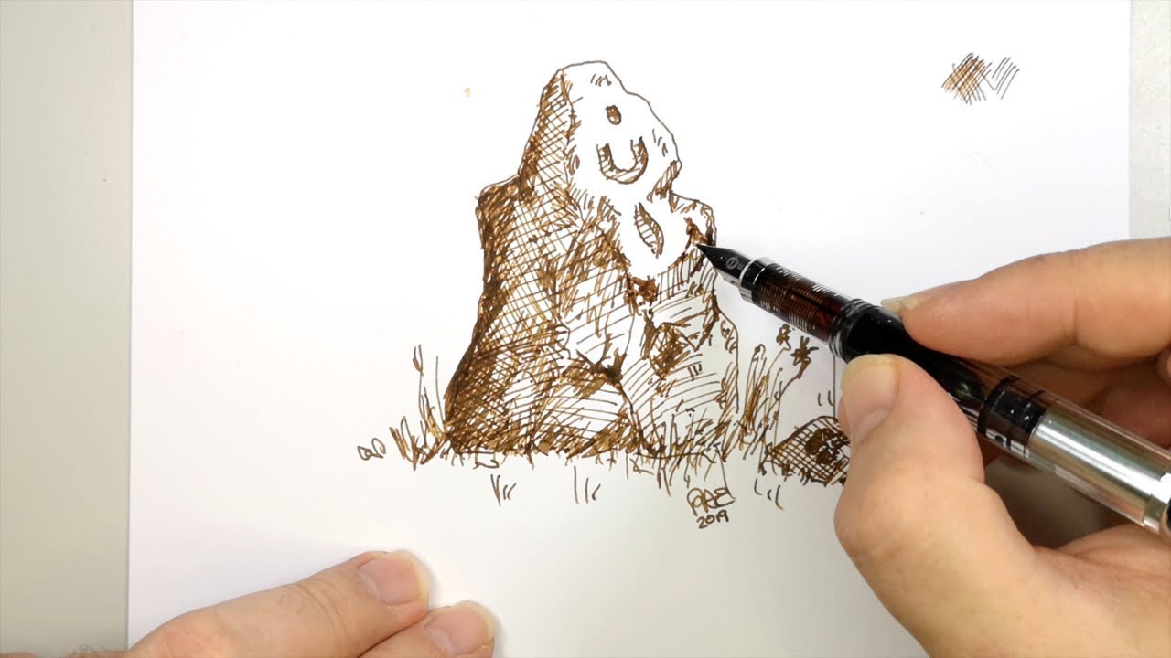 Doodling a rock pillar with the Wing Sung 3008 (a review)