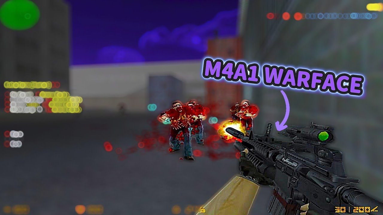 Cs 1.6 OldSchool Zombie Plague (M4A1 Warface Gameplay)(zm_assault_shadow)