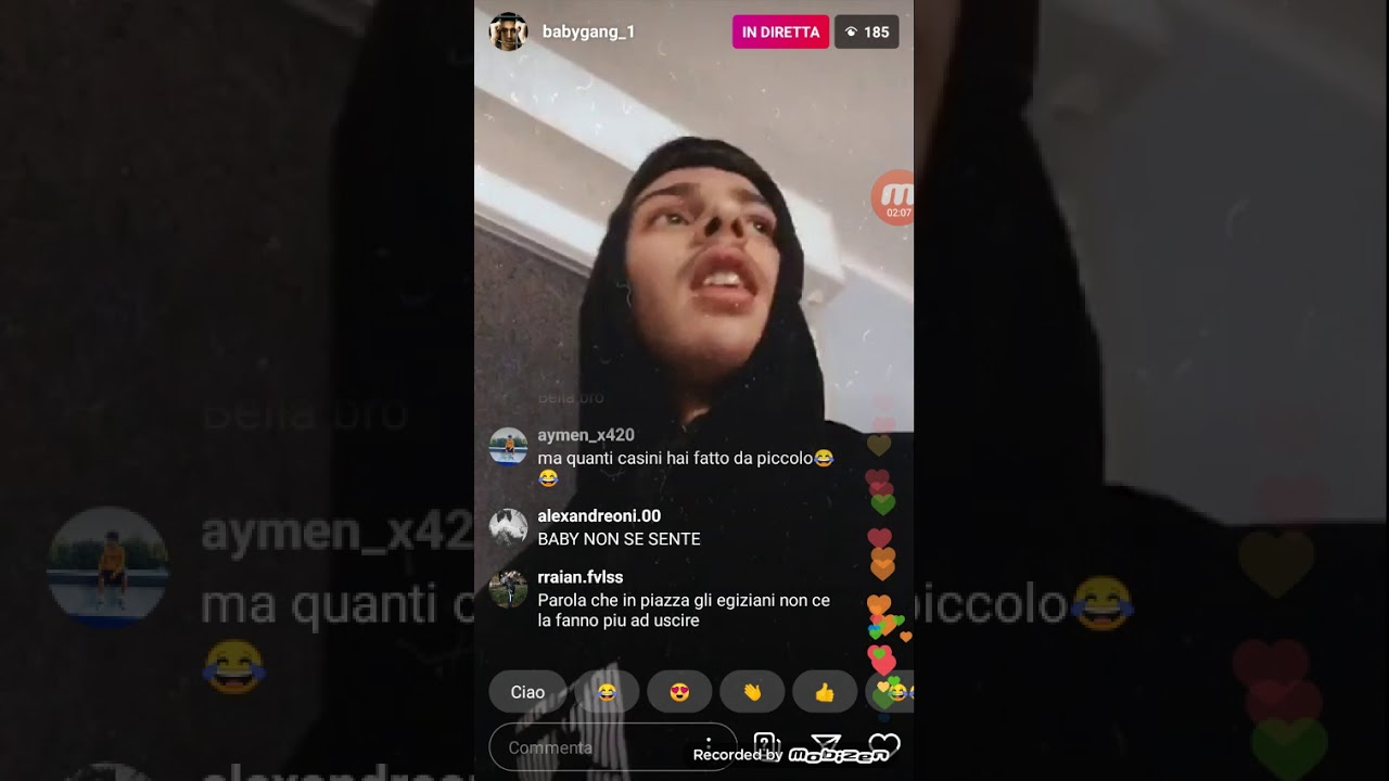 BABY GANG INSULTA IN DIRETTA I SUOI FAN