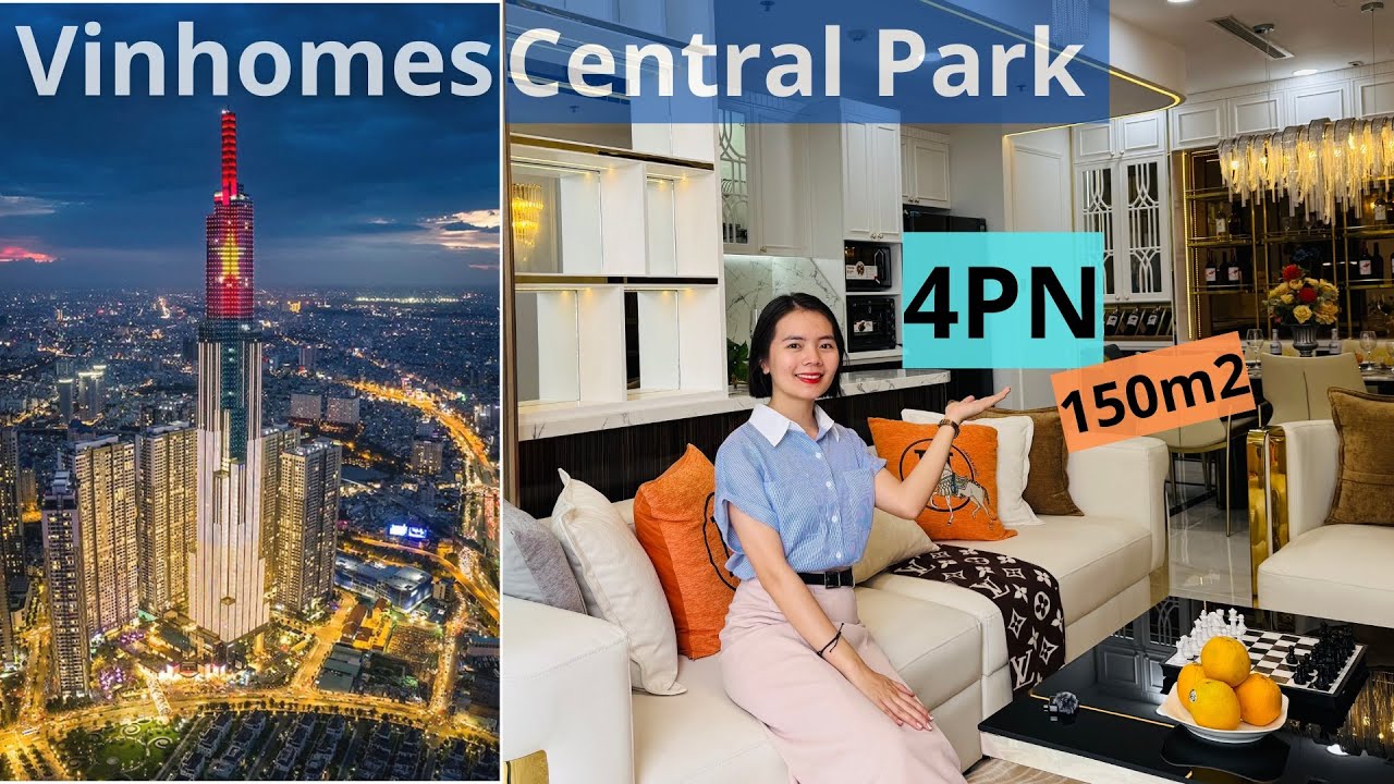 Vinhomes Central Park | Ngỡ Ngàng Trước Căn Hộ 4 Phòng Ngủ 150m2 | Một Vòng Khu Đô Thị  Trong 15p