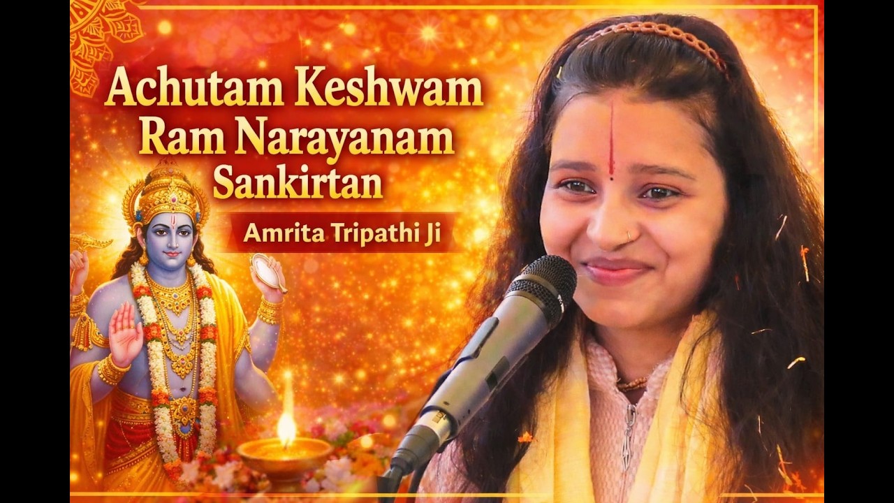 अच्युतम केशवम राम नारायण | Achyutam Keshavam Ram Narayan Sankirtan | Amrita Tripathi Ji | Krishna