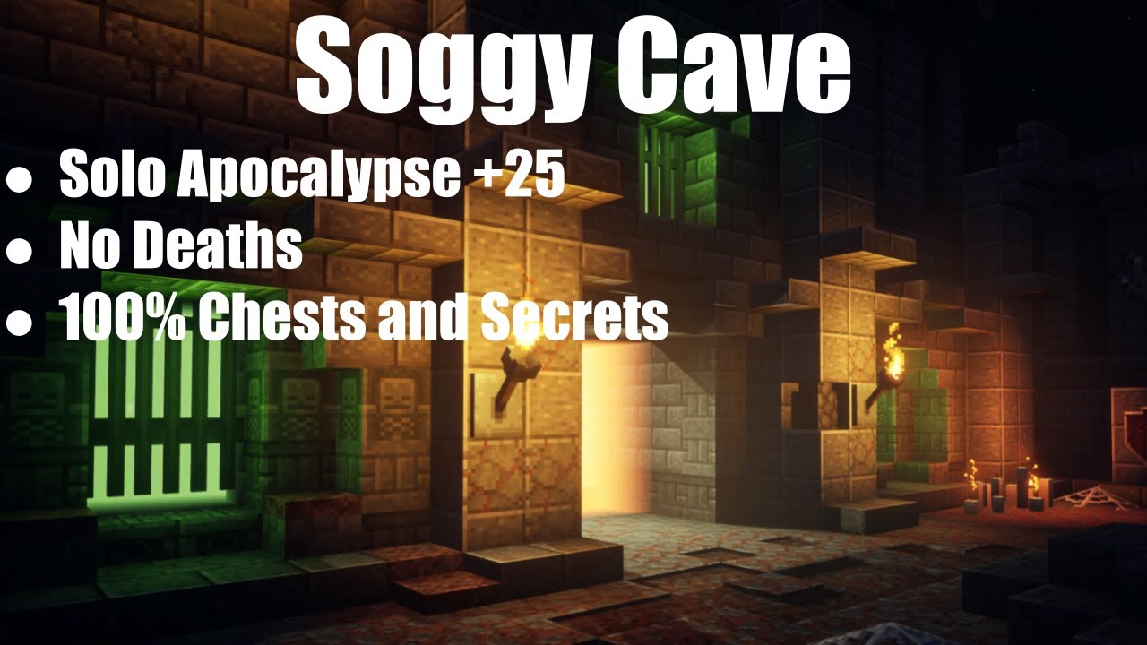 Minecraft Dungeons - Soggy Cave (Solo Apocalypse +25, No Deaths)