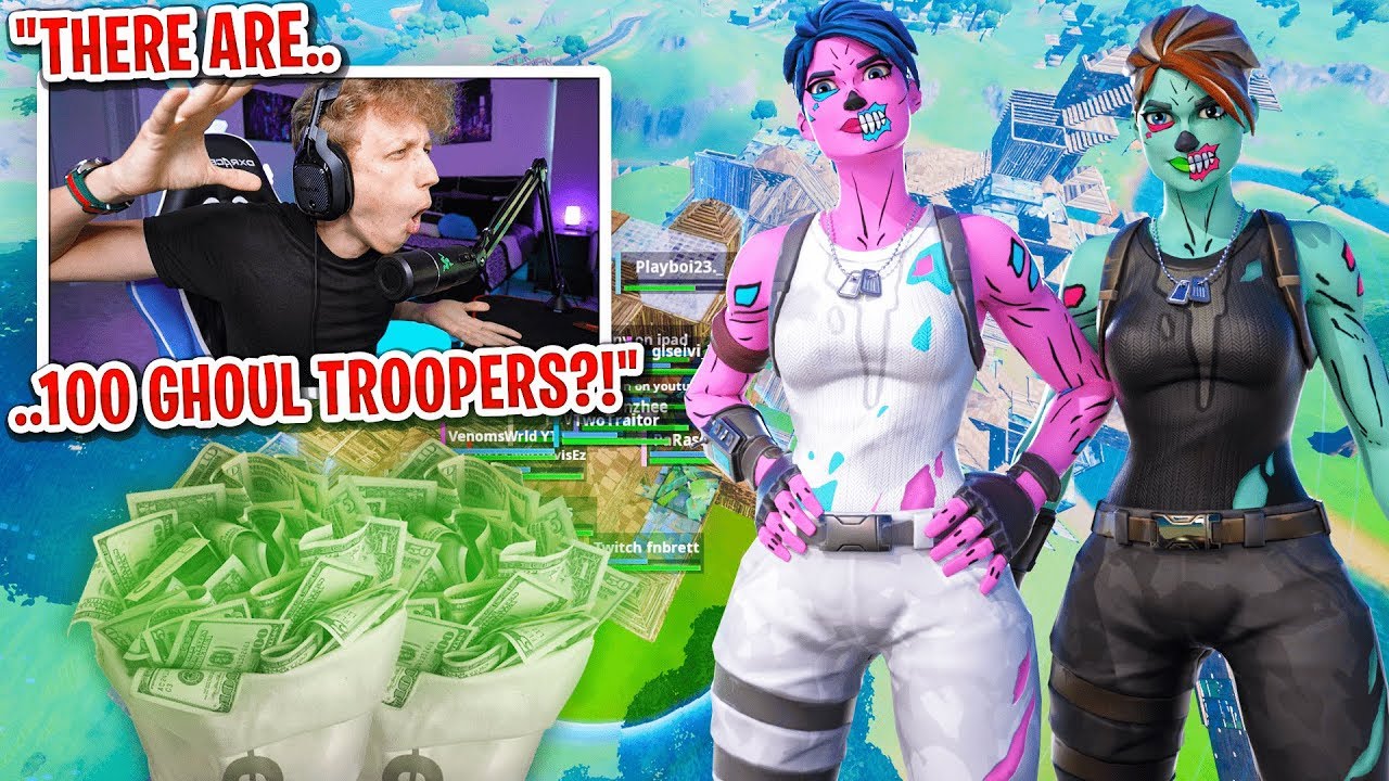 I got 100 GHOUL TROOPERS to scrim for $100 in Fortnite... (og fortnite players)