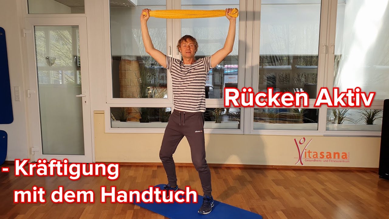Rücken Aktiv mit Handtuch (20min.). Kräftigende und mobilisierende Übungen für Zuhause. Eike(Physio)