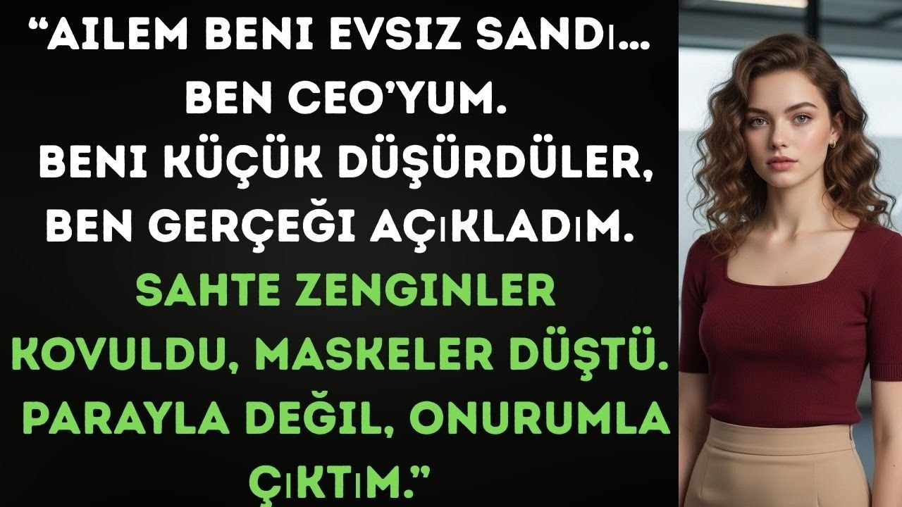 Ailem beni evsiz sandı ama CEO olduğumu öğrenince her şey değişti