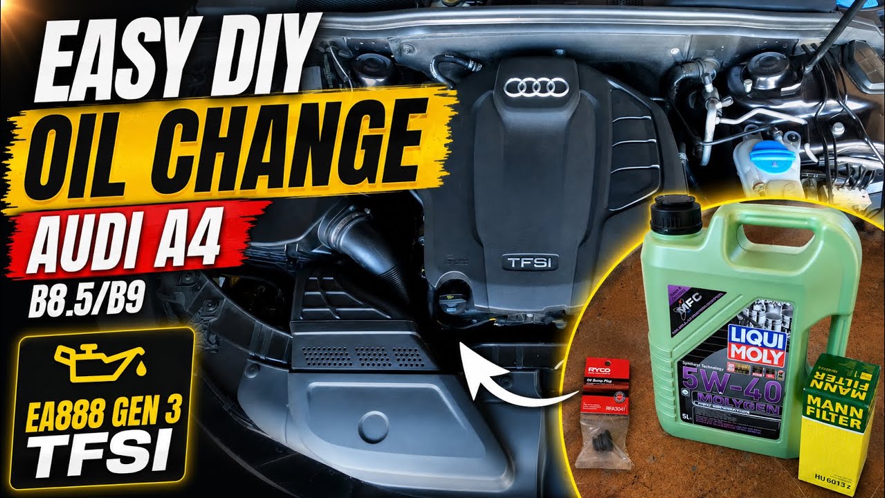 Audi A4 B8.5/B9 Oil Change DIY (EA888 Gen 3)