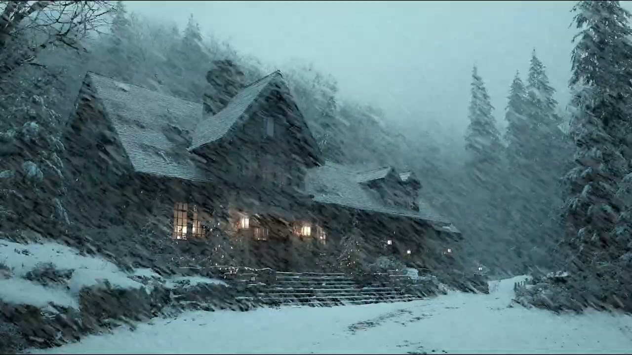 RELAXING BLIZZARD SOUNDS OF A COLD WINTER NIGHT WITH HOWLING WINDS | DEEP SLEEP AND CALMING PEACE