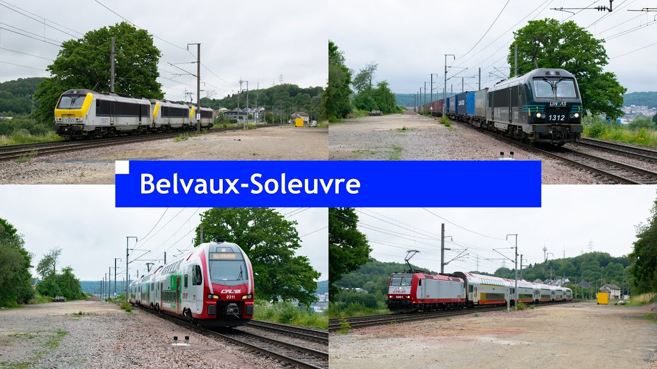 [4K] Treinen in Belvaux-Soleuvre // Traintraffic in Belvaux-Soleuvre (Luxembourg)
