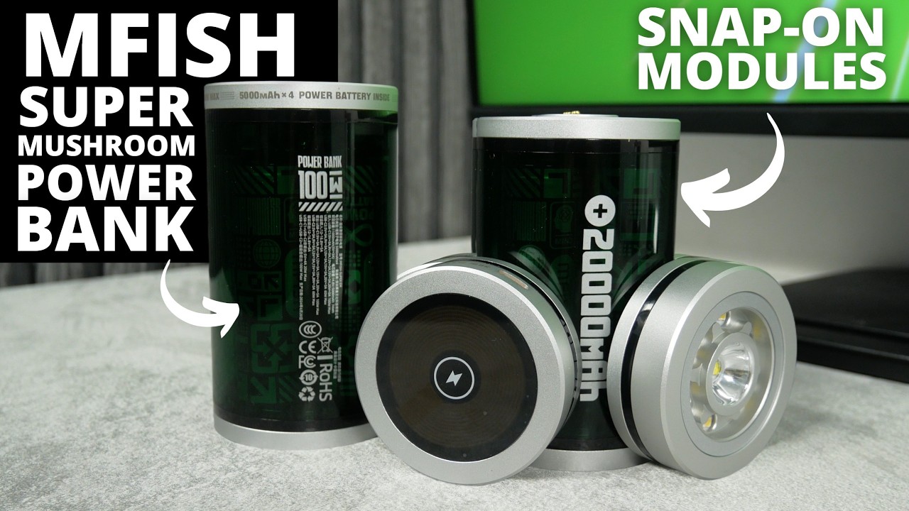 The Coolest Modular 40000mAh 100W Power Bank! mfish Super Mushroom REVIEW