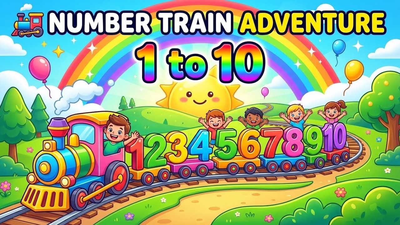 Number Song | Number Train 1 to 10 | Counting | Fun Preschool Numbers Rhyme!