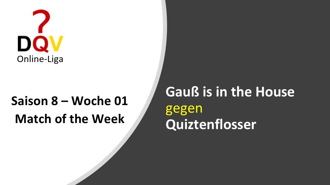 DQV Online-Liga Saison 2026 - Woche 1 - Match of the Week
