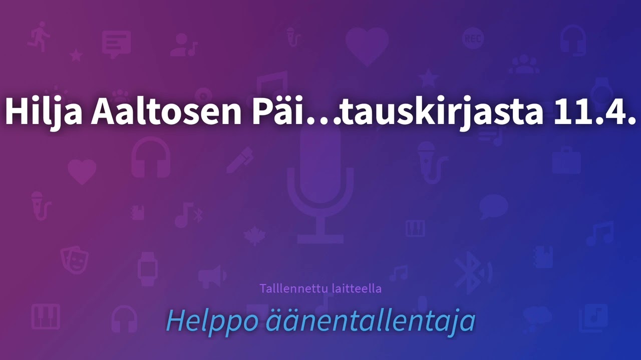 Hilja Aaltosen Päivähartauskirjasta
