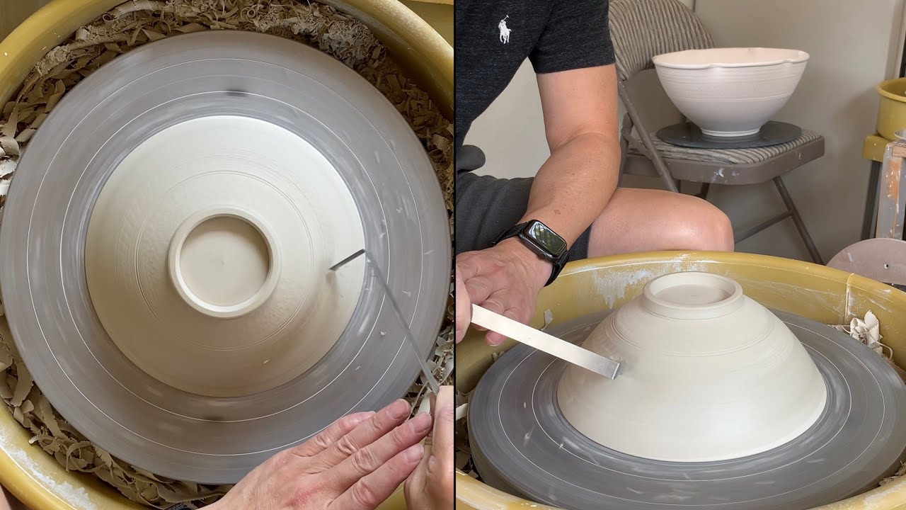 512. Trimming a 2-Lb Bowl and Tips on Tap Centering & Chattering with Hsin-Chuen Lin 林新春 修坯拍中心及跳刀示範