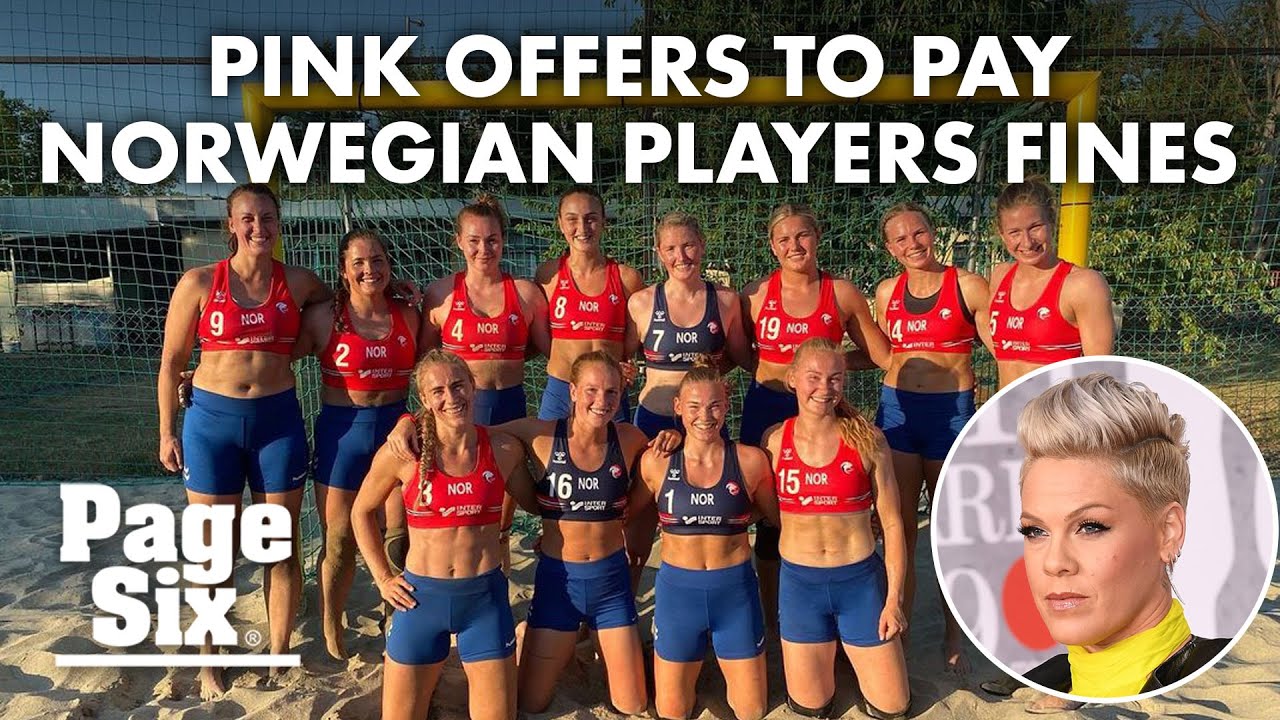 Pink offers to pay Norwegian handball players’ fines over bikini bottoms | Page Six Celebrity News
