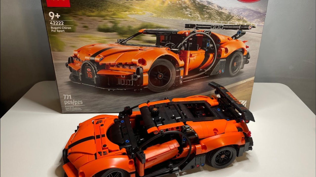 Lego technic 42222 Bugatti Chiron Pur Sport speed build and review