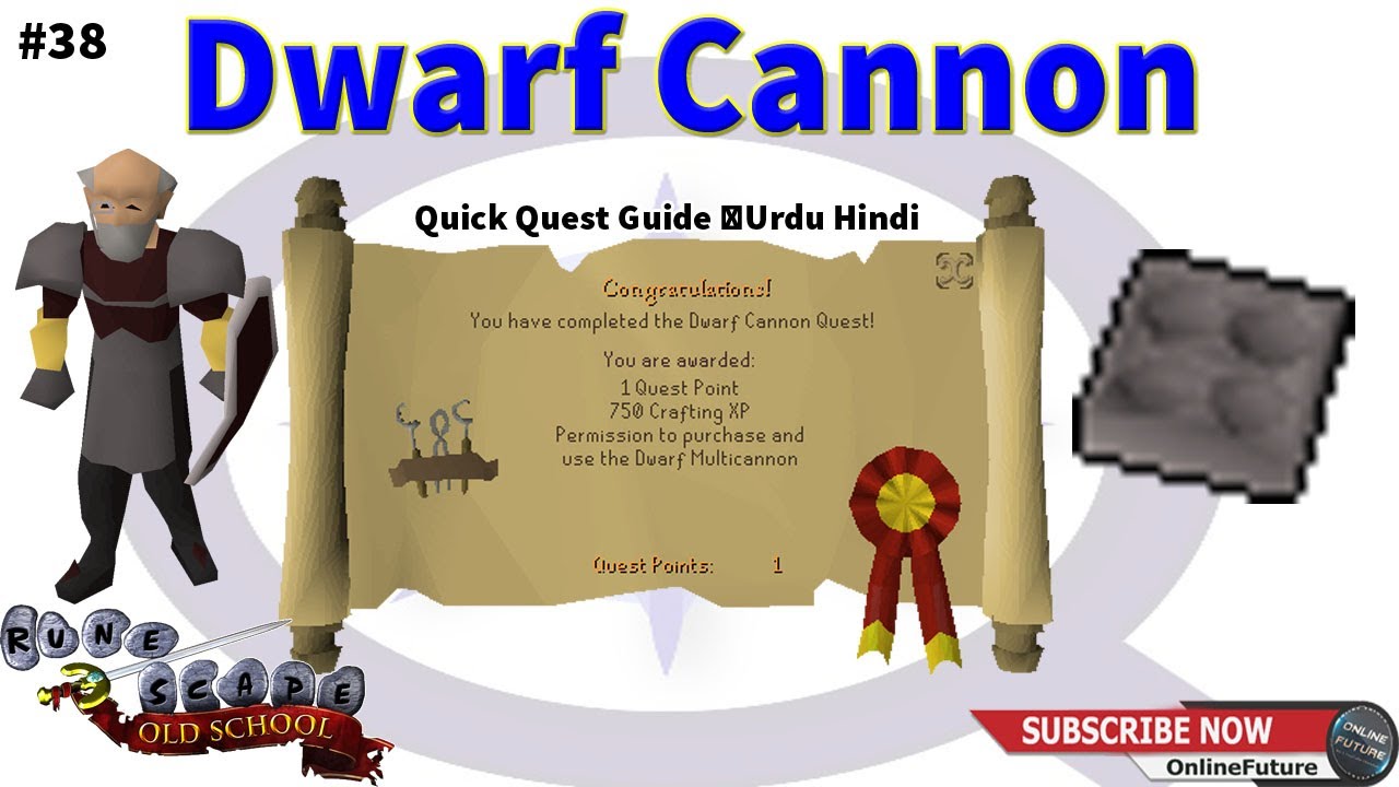 OSRS│How To Complete Dwarf Cannon Quest 2020 │Quick Quest Guide │Urdu Hindi