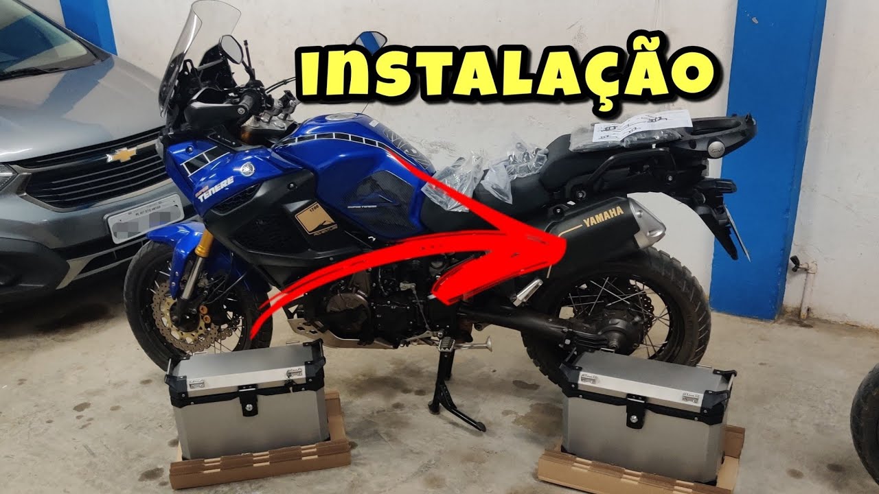 INSTALANDO BAÚ LATERAL RONCAR 33LT NA YAMAHA SUPER TÉNÉRÉ 1200