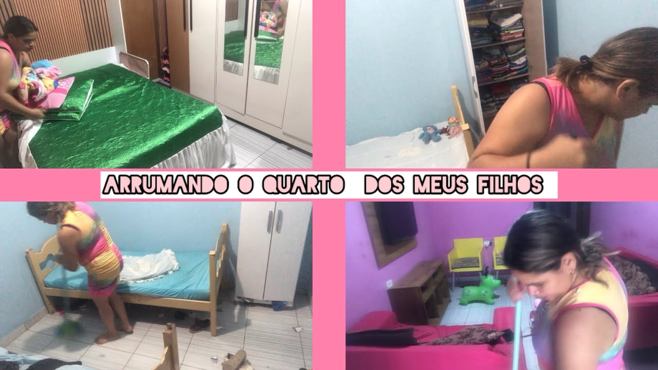 Limpando o quarto dos meus filhos 