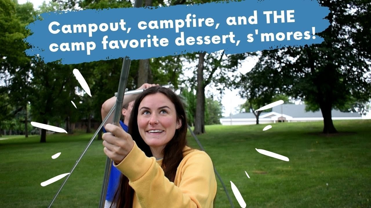 Campout, campfire, and THE camp favorite dessert, s'mores!