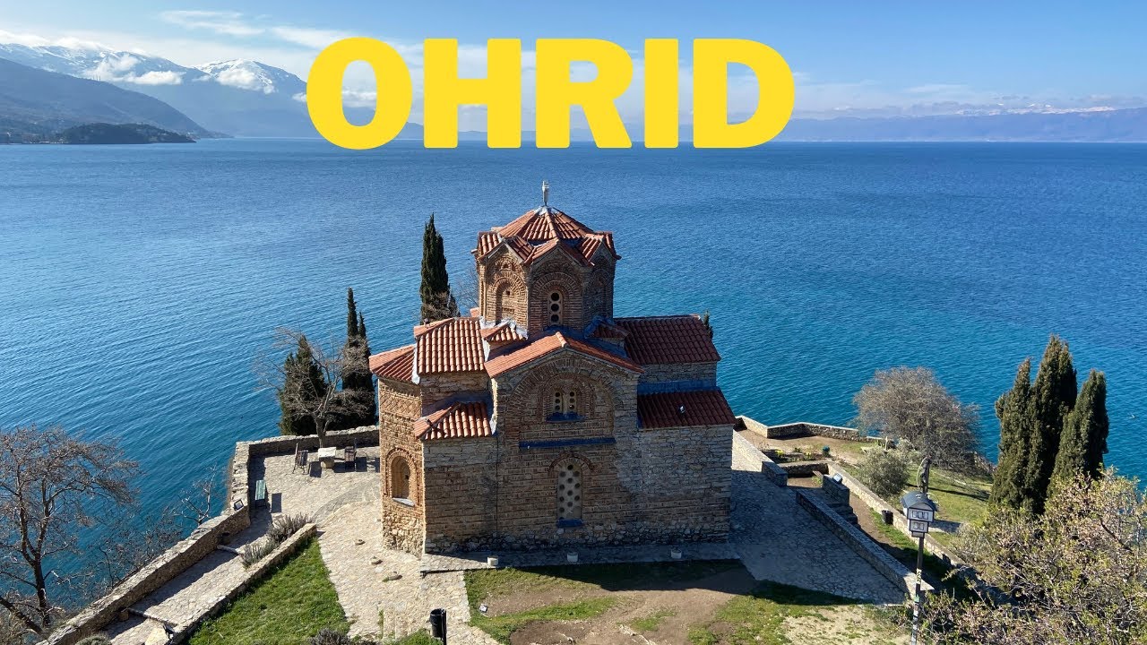 OHRID- Macedonia.Miasto położone nad jeziorem Ohrid.Najbardziej popularne miasto w Macedonii 4K