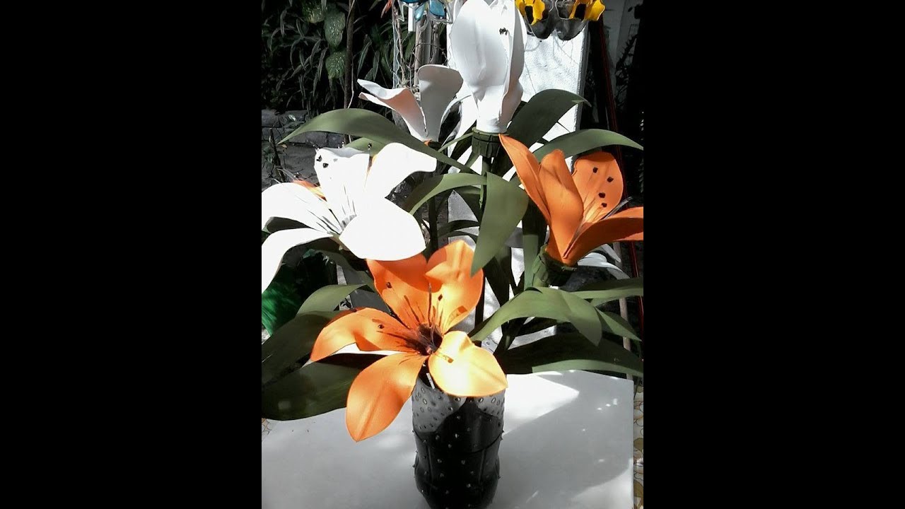 Flor de Lírio em garrafa PET - Aula 1
