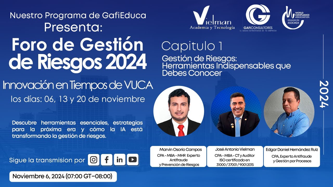 Foro de Gesti&oacute;n de Riesgos 2024: Innovaci&oacute;n en Tiempos de VUCA🌍