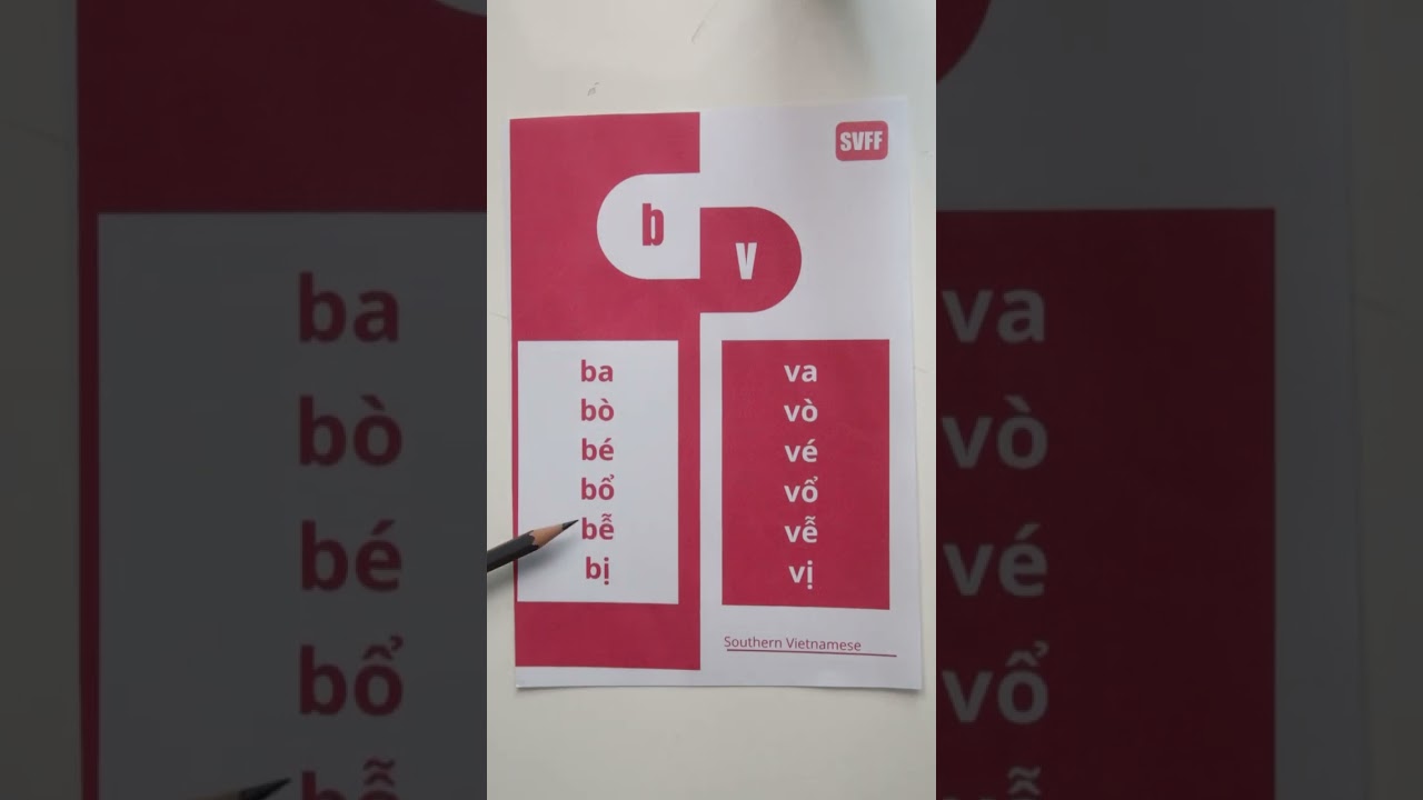 B and V in Southern Vietnamese  