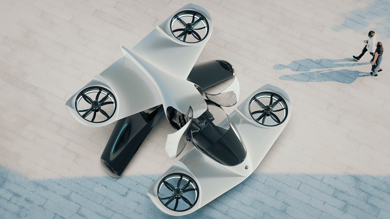 Летающий автомобиль Doroni H1-X: летающий автомобиль стоимостью 350 тысяч долларов, совершающий р...
