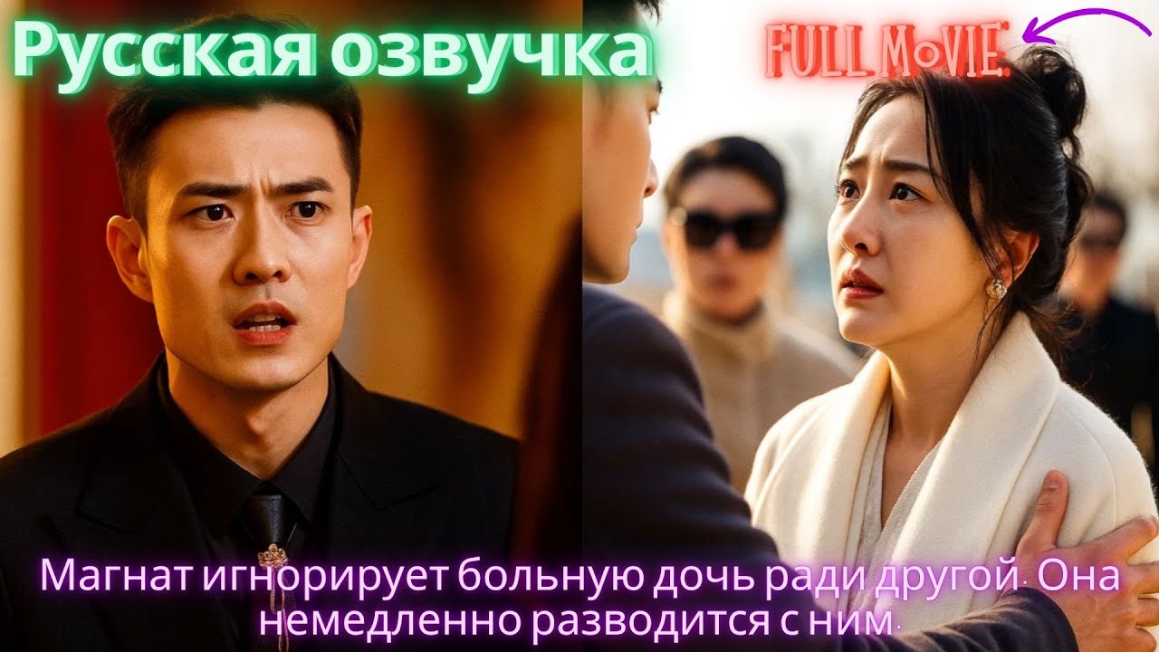 Магнат игнорирует больную дочь ради другой. Она немедленно разводится с ним. #дорама #2025