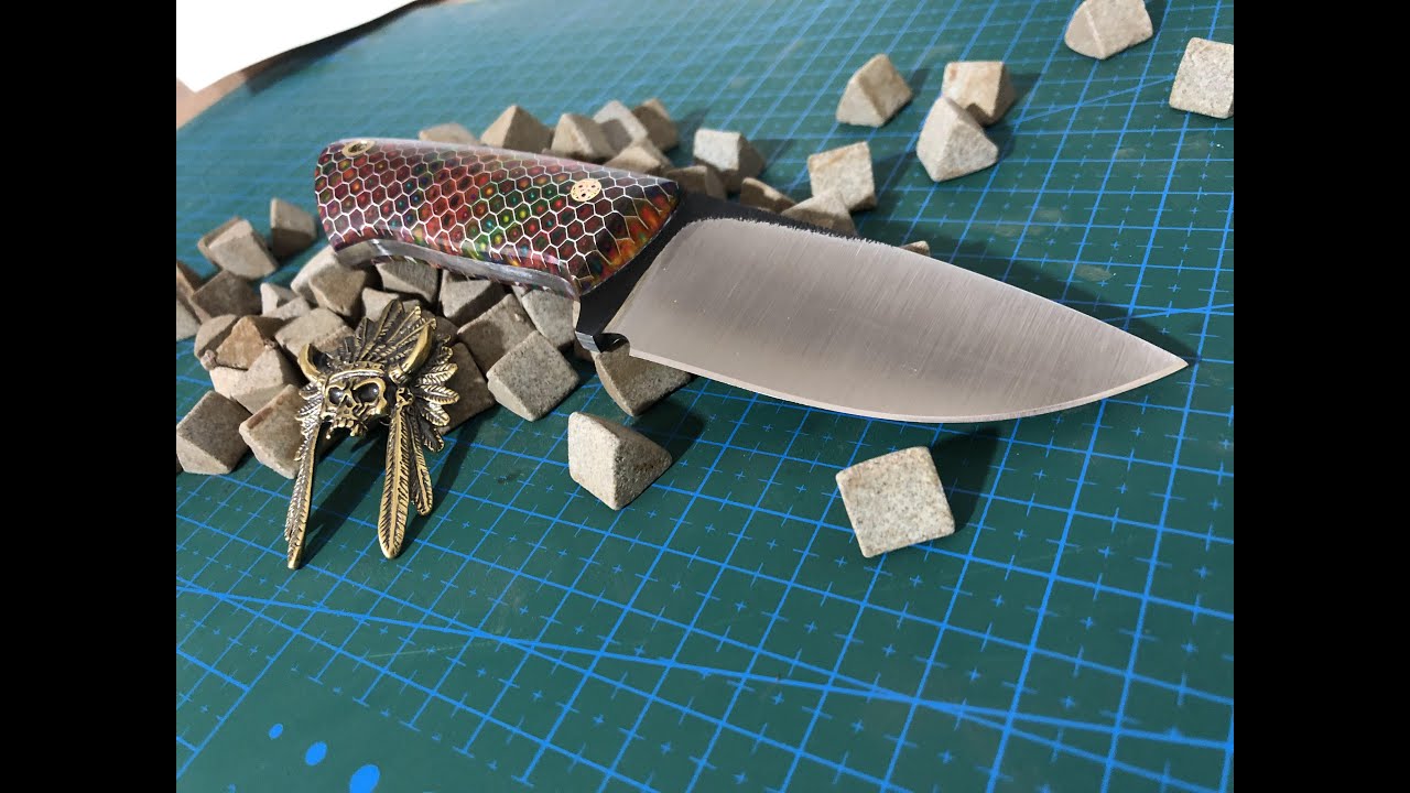 Knife Making_ Making EDC hunter D2 Steel