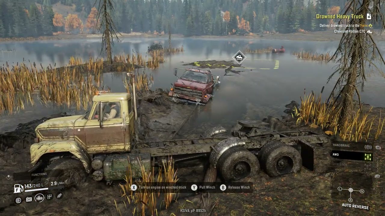 SnowRunner Career Mode | Episode 10 | Stuck Trailer(Black River)