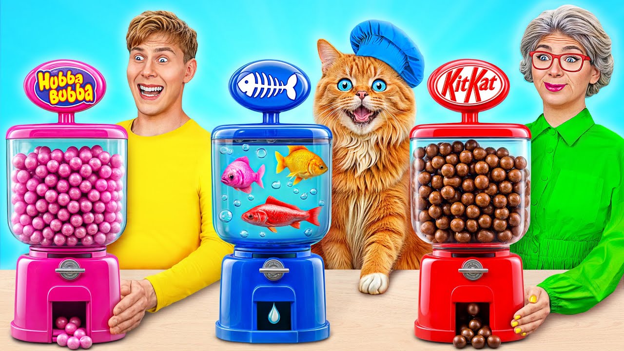 Me vs Grandma Cooking Challenge with Cat by Multi DO Challenge