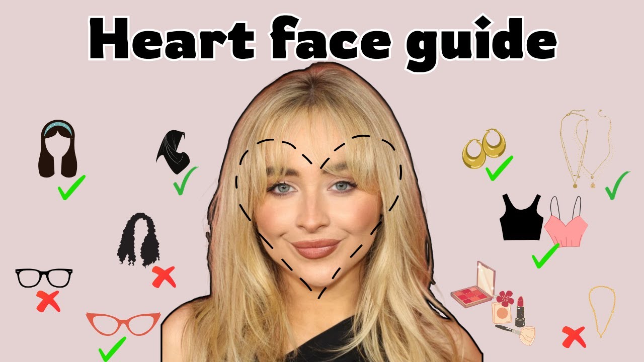 the Heart face guide ( glow up tips ✨ )
